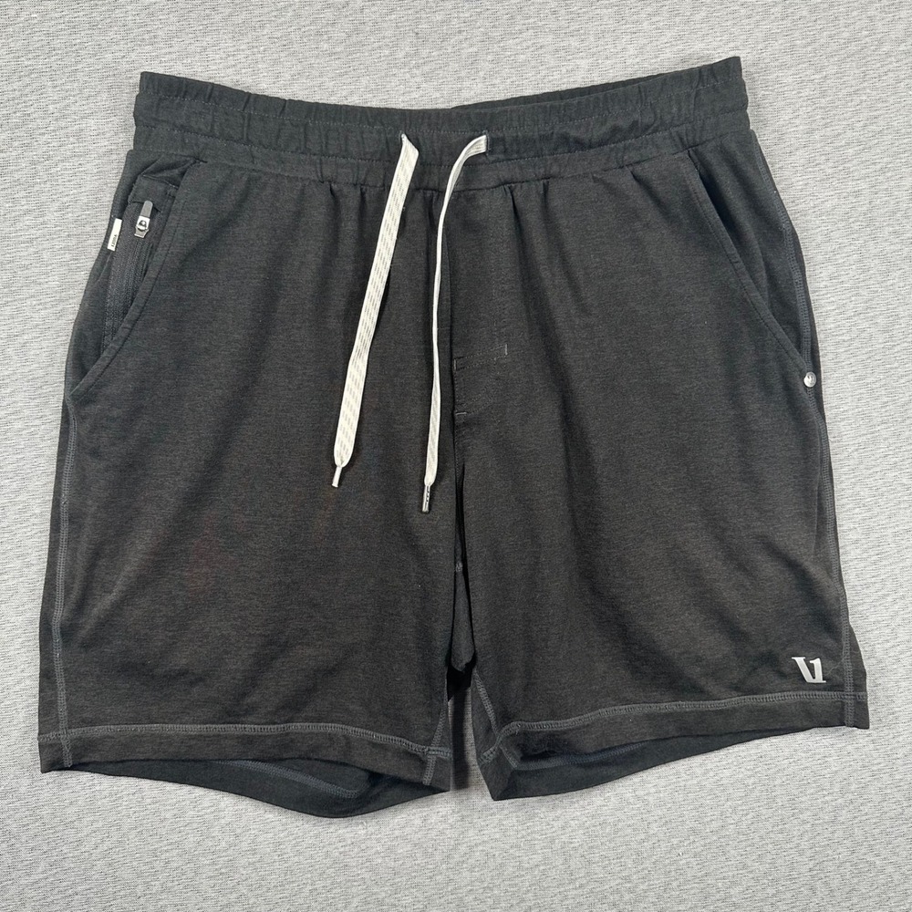 Vuori Ponto Performance Shorts Mens Small Black Heather DreamKnit V344